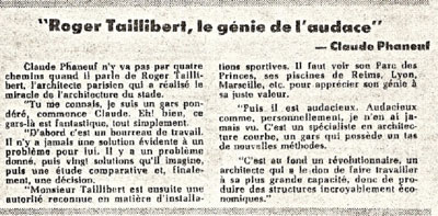 Roger Taillibert, le génie de l'audace