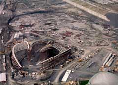 Aucun empattement du Stade excavé le 14 Mai 1974