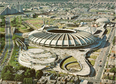 Le Parc Olympique durant les Jeux de 1976