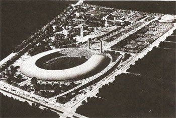 Maquette du Parc Olympique de Montréal datant de 1954